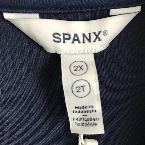 SPANX AirEssential Pullover Top Blue Half Zip Womens 2XT - Picture 13 of 15